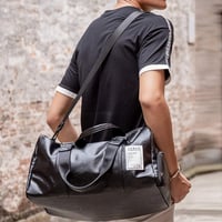 VOHONEY Nagy Kapacitású Vízálló Sporttáska Cipőtartó Rekesszel - Unisex Edzőtáska Utazáshoz, Edzéshez, Hétvégi Kiránduláshoz - Fekete 2