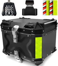 VOKKA 45L alumínium motorkerékpár topcase, vízálló és antitolvaj, háttámlával 1