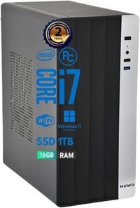 VOKOT i7 Irodai Számítógép - Intel Core CPU 4.00GHz, 16GB RAM, 1TB M.2 SSD, WLAN, Windows 11 Pro, Office 2019, Használatra Kész Asztali PC 1