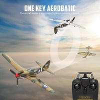 VOLANTEXRC P51 Mustang 2.4GHz RC Repülőgép - Giroszkópos Stabilizálással, 2 Akkumulátorral, Kezdőknek és Gyerekeknek, Repülésre Kész 3