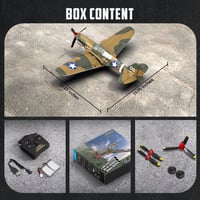 VOLANTEXRC P51 Mustang 2.4GHz RC Repülőgép - Giroszkópos Stabilizálással, 2 Akkumulátorral, Kezdőknek és Gyerekeknek, Repülésre Kész 9
