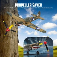 VOLANTEXRC P51 Mustang 2.4GHz RC Repülőgép - Giroszkópos Stabilizálással, 2 Akkumulátorral, Kezdőknek és Gyerekeknek, Repülésre Kész 6