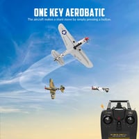 VOLANTEXRC P51 Mustang 2.4GHz RC Repülőgép - Giroszkópos Stabilizálással, 2 Akkumulátorral, Kezdőknek és Gyerekeknek, Repülésre Kész 4