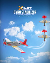 volantexrc P51D Mustang V2 4 csatornás RC repülőgép 2.4GHz RTF kezdőknek 2