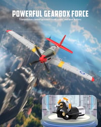 volantexrc P51D Mustang V2 4 csatornás RC repülőgép 2.4GHz RTF kezdőknek 3