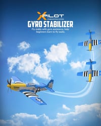 VOLANTEXRC P51D Mustang V2 RTF Távirányítós Repülő - 2.4GHz, 4 Csatornás, USB Töltés, Kezdőknek, Habanyag, 1:72 Méretarány, Akkumulátorral 6