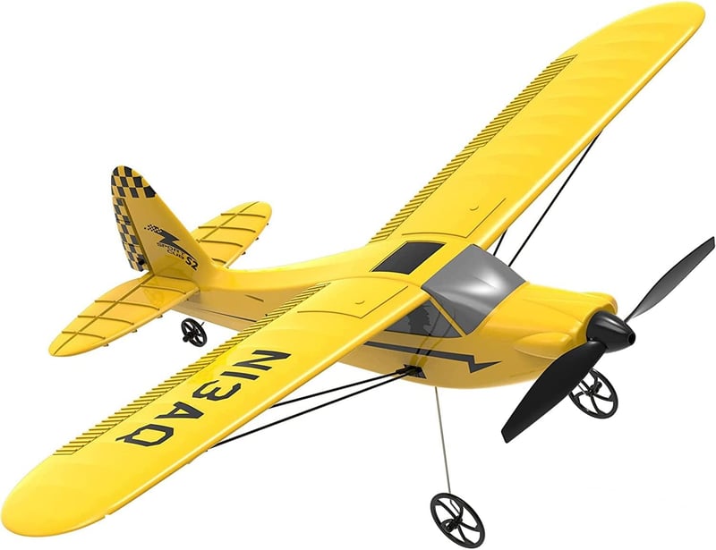 VOLANTEXRC Sport Cub S2 - 3 Csatornás RC Repülő 6-Tengelyes Giroszkóppal - PNP Verzió Kezdőknek, Sárga