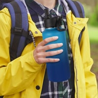 Nerezová termoska Volhoply 1000 ml so slamkou a rukoväťou, dvojstenná vákuovo izolovaná fľaša na vodu, s 2 viečkami, bez BPA, zeleno-modrá 7
