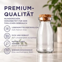 volila 24 bucăți mini sticle de sticlă cu dop - 100 ml sticluțe mici pentru cadouri, decorațiuni de nuntă DIY și depozitare 4