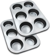 volila Tapadásmentes Muffin Sütőforma Készlet 6 Adagos Cupcake Forma Sütemény Sütéshez 2 Darabos Szett 1