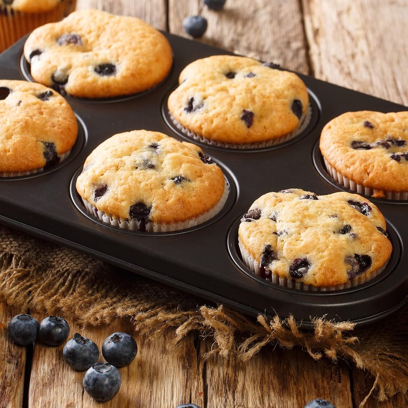 volila Tapadásmentes Muffin Sütőforma Készlet 6 Adagos Cupcake Forma Sütemény Sütéshez 2 Darabos Szett