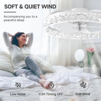 VOLISUN Mennyezeti ventilátor LED világítással, távirányítóval, 50 cm, fehér - 50 cm, White 4