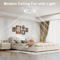 VOLISUN Mennyezeti ventilátor LED világítással, távirányítóval, 50 cm, fehér - 50 cm, White 6