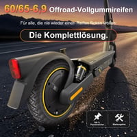 Anvelopă plină VOLOHAS 60/65-6,9 de 10 inchi pentru trotinetă electrică Ninebot Max G2, G2D, G2E, G65, F3, F3 Pro, roată de schimb spate, anvelopă solidă anti-derapantă, fără pană, negru, 1 buc. 2