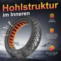 Anvelopă plină VOLOHAS 60/65-6,9 de 10 inchi pentru trotinetă electrică Ninebot Max G2, G2D, G2E, G65, F3, F3 Pro, roată de schimb spate, anvelopă solidă anti-derapantă, fără pană, negru, 1 buc. 4
