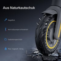 Pneumatika VOLOHAS 60/70-6.5, plná bezdušová pre Ninebot F2 Pro D/E3 Pro D, 10x2.5 bezdefektná voštinová pneumatika pre Ninebot Max G30/G30 D2/Xiaomi 5, na predné alebo zadné koleso elektrickej kolobežky (10 palcov) 5