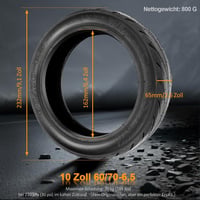 VOLOHAS 60/70-6.5 Tubeless Gumiabroncs Segway Ninebot Max G30 Elektromos Roller 10 Hüvelykes Kerékhez Lyuktűrő 3