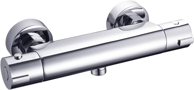 VOLTGY Termosztátos Zuhany Csaptelep Króm Sárgaréz 38°C Hőmérséklet Szabályozás