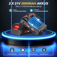 Akumulátorové nožnice na konáre Volticore, profesionálne elektrické záhradnícke nožnice s LCD displejom, bezkefový motor, 2x 2000 mAh 21V batéria, max. priemer strihu 40 mm, bezpečnostný spínač 6