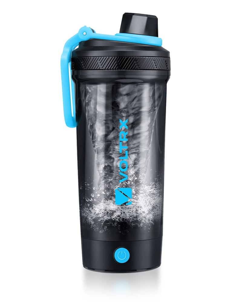 VOLTRX Električni shaker za proteine 680ml - USB-C punjiva miješalica za proteinske napitke i zamjenske obroke - BPA-free Tritan plavi