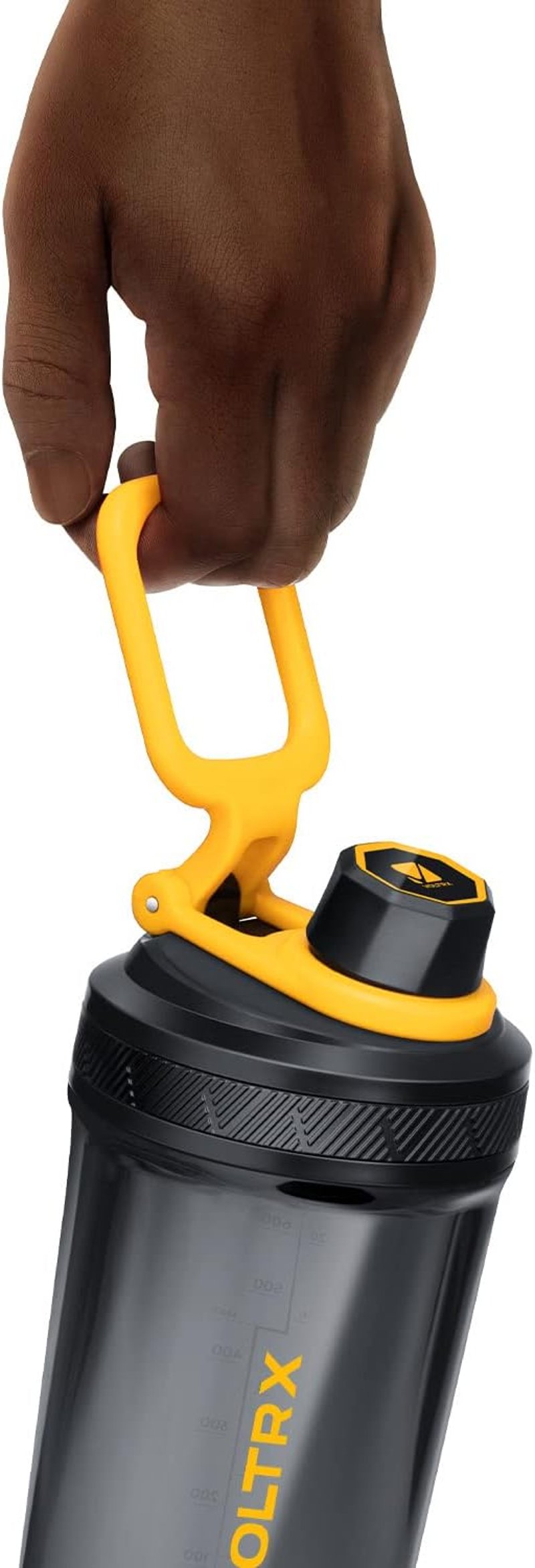 VOLTRX Elektromos Protein Shaker 680ml - USB-C Tölthető Keverőpalack Fehérjeturmixokhoz, BPA-mentes Tritan Anyagból, Sárga