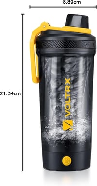 VOLTRX Elektromos Protein Shaker 680ml - USB-C Tölthető Keverőpalack Fehérjeturmixokhoz, BPA-mentes Tritan Anyagból, Sárga 8