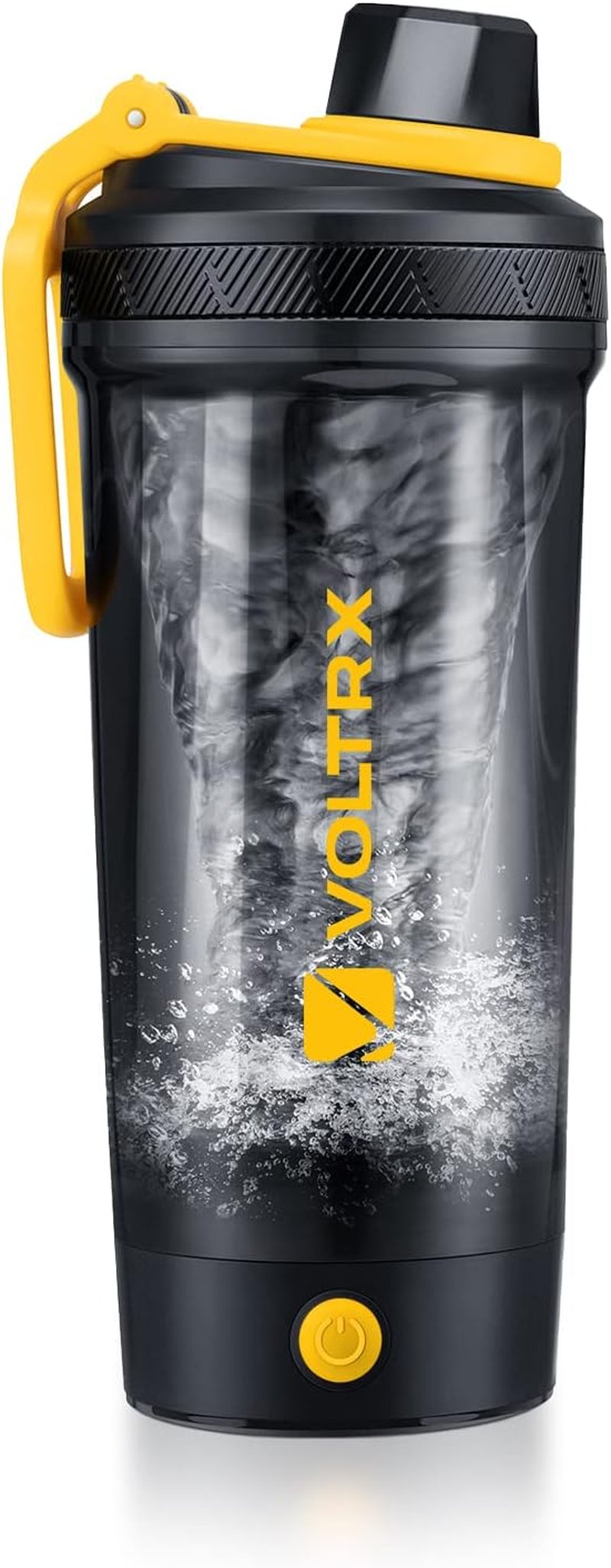 VOLTRX Elektromos Protein Shaker 680ml - USB-C Tölthető Keverőpalack Fehérjeturmixokhoz, BPA-mentes Tritan Anyagból, Sárga