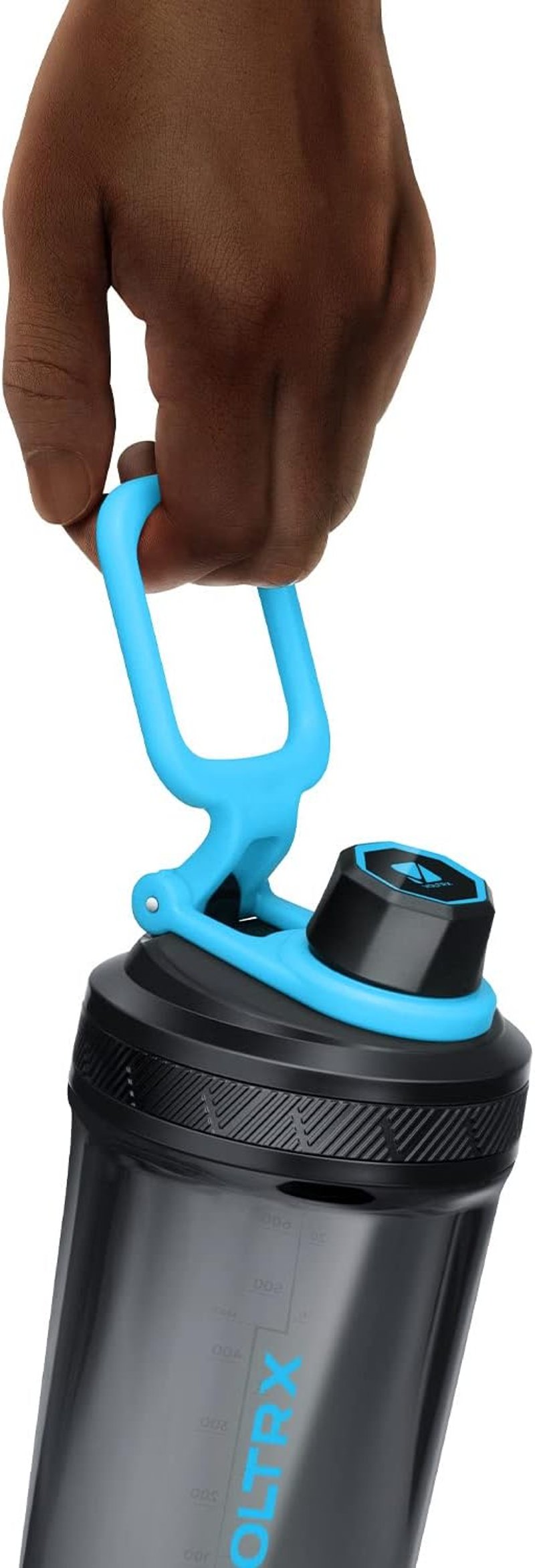 VOLTRX Elektromos Protein Shaker 680ml - USB-C Tölthető Keverőpalack Fehérje és Étkezést Helyettesítő Italokhoz - BPA-mentes Tritan Kék