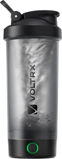VOLTRX Elektromos Protein Shaker Palack 710ml - USB-C Tölthető Turmixgép Fehérjeitalokhoz, BPA-mentes, Szivárgásmentes, Fekete 1