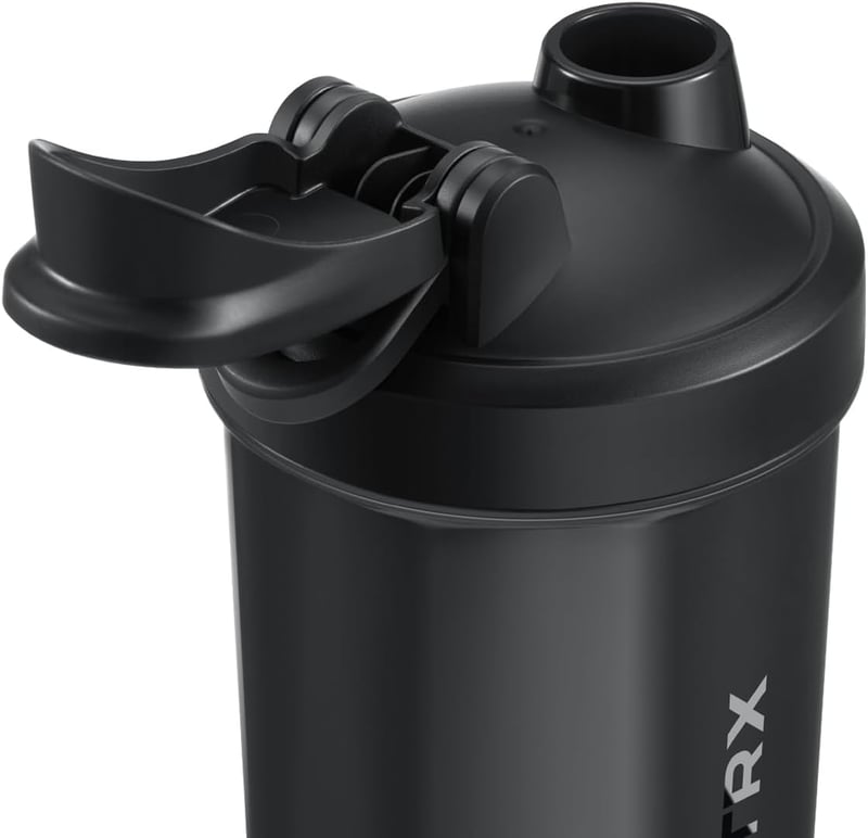 VOLTRX Elektromos Protein Shaker Palack 710ml - USB-C Tölthető Turmixgép Fehérjeitalokhoz, BPA-mentes, Szivárgásmentes, Fekete
