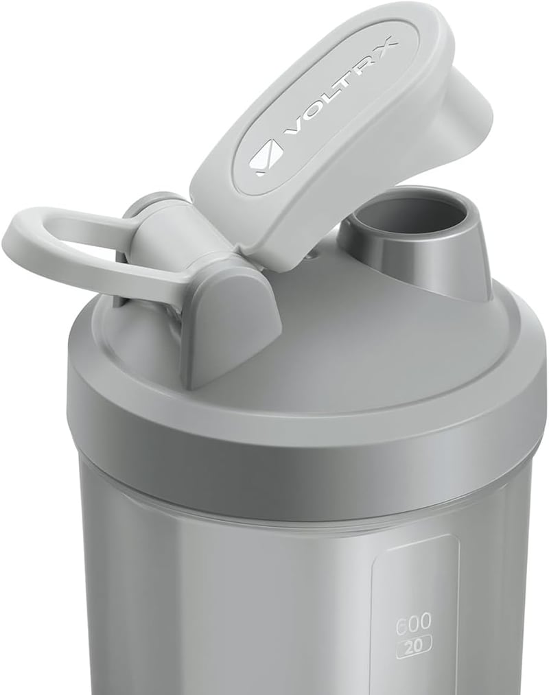 VOLTRX Elektromos Protein Shaker Palack 710ml - USB-C Tölthető Turmixgép Fehérjeitalokhoz, BPA-mentes, Szivárgásmentes, Fekete