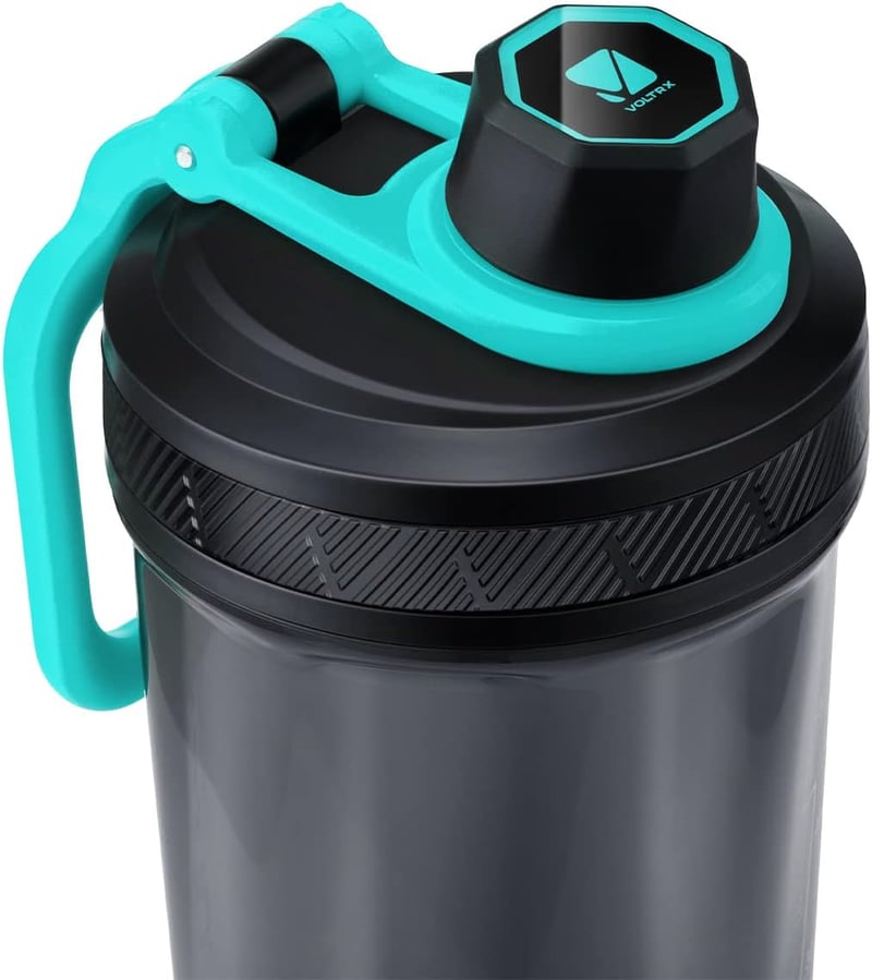 VOLTRX Elektromos Shaker Palack 680ml - USB-C Tölthető Fehérje Turmixgép, BPA-mentes Tritan Anyagból, Protein Shake Keverő, Mentazöld