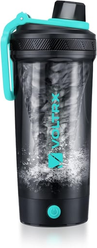 VOLTRX Elektromos Shaker Palack 680ml - USB-C Tölthető Fehérje Turmixgép, BPA-mentes Tritan Anyagból, Protein Shake Keverő, Mentazöld 1