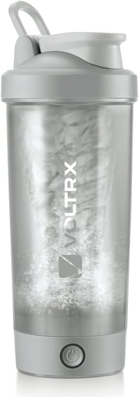 VOLTRX Titanus Elektromos Protein Shaker 710ml - USB-C Tölthető Turmixgép, BPA-mentes, Csomómentes Keverés, Szivárgásmentes, Szürke 1
