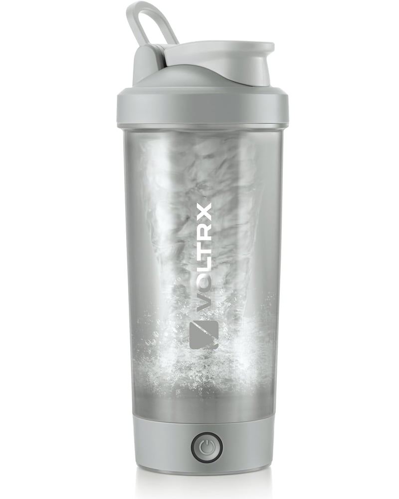 VOLTRX Titanus Električni shaker za proteine 710 ml - USB-C punjivi mikser, bez BPA, miješanje bez grudica, nepropusno, sivi