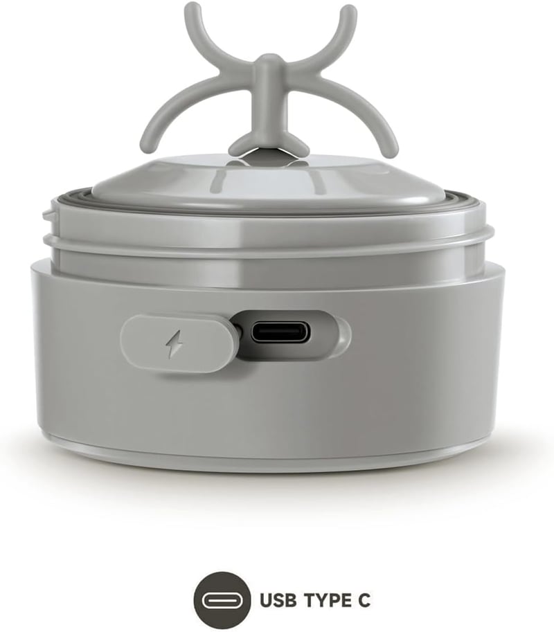 VOLTRX Titanus USB-C Elektromos Protein Shaker 710ml - Újratölthető Fehér Turmixgép Fehérjeitalokhoz, Szivárgásmentes BPA-mentes Keverőpalac