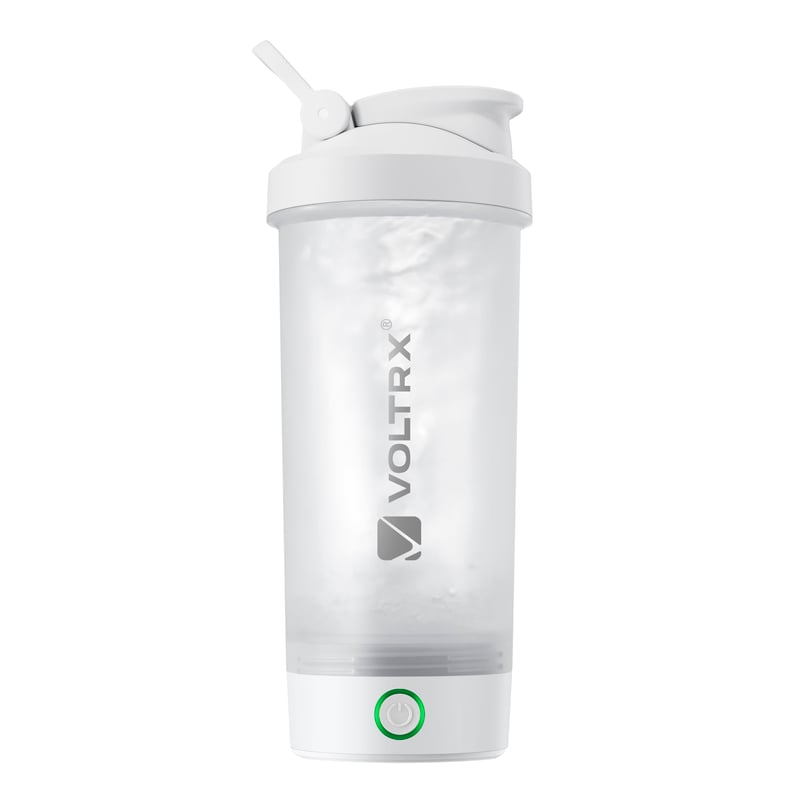 VOLTRX Titanus USB-C Električni shaker za proteine 710ml - Punjivi bijeli mikser za proteinske napitke, nepropusna miješalica bez BPA