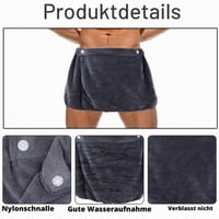 Volumoon Prenosný nastaviteľný uterák z mikrovlákna pre mužov do sauny a na pláž, sivý 4