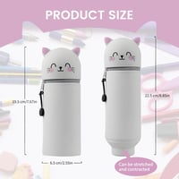 Vonavira szilikon ceruzatartó teleszkópos állvánnyal, kawaii design 2