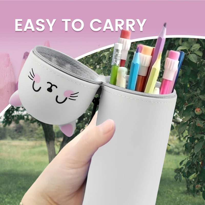 Vonavira szilikon ceruzatartó teleszkópos állvánnyal, kawaii design