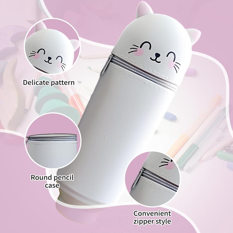 Vonavira szilikon ceruzatartó teleszkópos állvánnyal, kawaii design