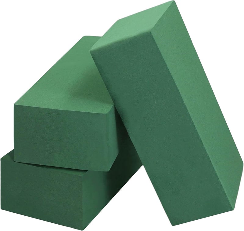 VonBueren 3x virághabszivacsok nedves 23x11x7,5cm kézműves virágdekorációhoz