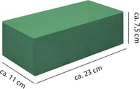 VonBueren 3x virághabszivacsok nedves 23x11x7,5cm kézműves virágdekorációhoz 3