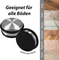 VonBueren 4 db ajtórögzítő 1,2 kg rozsdamentes acél 10,5x5 cm 3