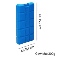 Chladiaca vložka VonBueren do chladiacich tašiek a boxov – 8 ks, 12-hodinové chladenie, cca 200 g/ks, 8,1 x 15,2 x 2,2 cm, modrá 2