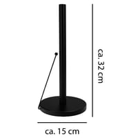 Suport pentru prosoape de hârtie VonBueren, negru, din oțel inoxidabil, vertical 2