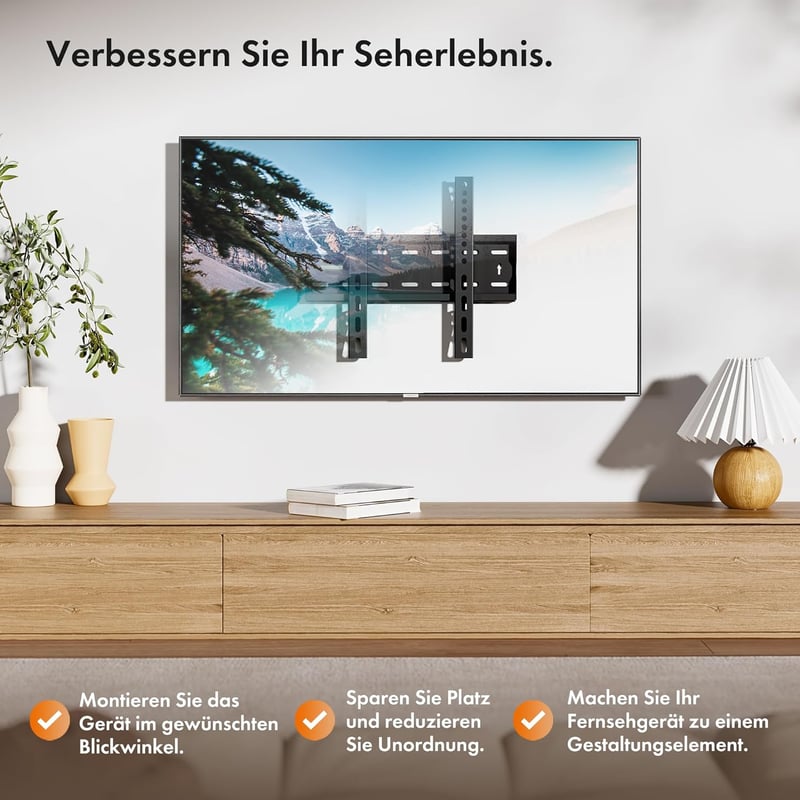 VonHaus 15-42" Fix TV fali tartó konzol beépített szintezővel 40kg terhelhetőség