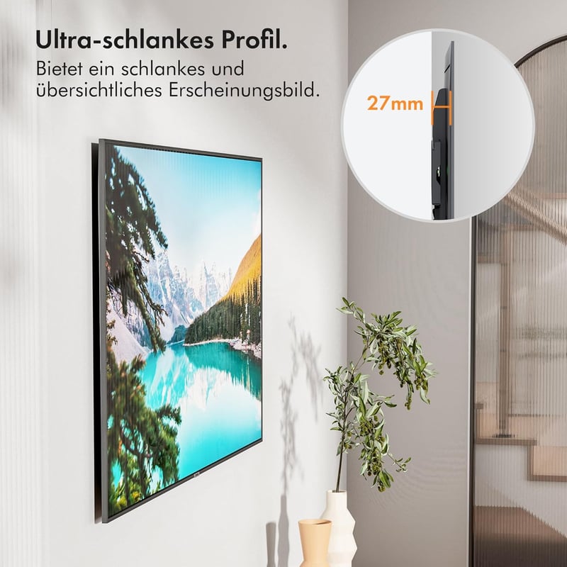VonHaus 15-42" Fix TV fali tartó konzol beépített szintezővel 40kg terhelhetőség