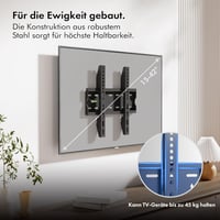 VonHaus 15-42" Fix TV fali tartó konzol beépített szintezővel 40kg terhelhetőség 2