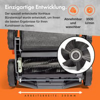 VonHaus 1800W elektromos műfűtisztító seprű 45L gyűjtőtáskával 3